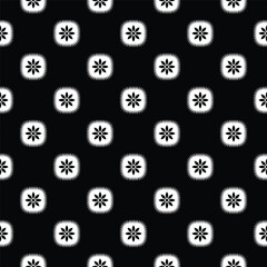 floral block print black and white booti for screen print seamless repeat pattern