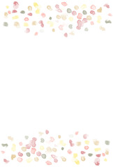 カラフルな水彩のドットがランダムに散りばめられた背景イラスト
