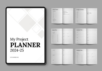 Weekly Planner Design Layout - obrazy, fototapety, plakaty