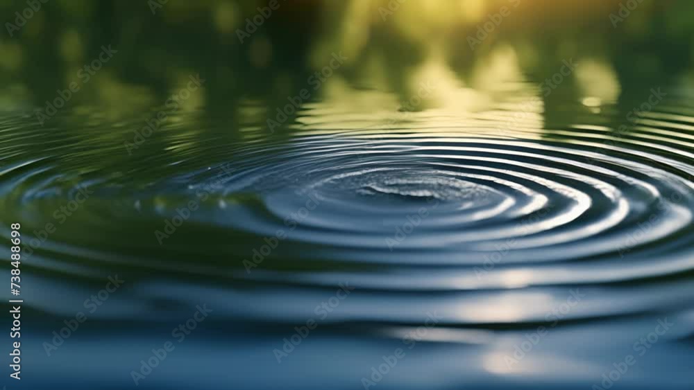 Poster a reflection of the natural worlds delicate balance as tiny disturbances on a still surface set off 