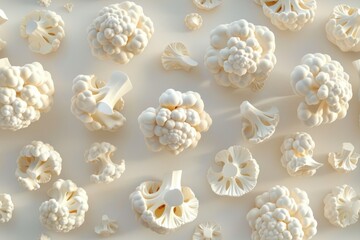 Cauliflower pattern background . 