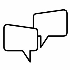 Naklejka premium sms line icon, with thin line isolated on white background