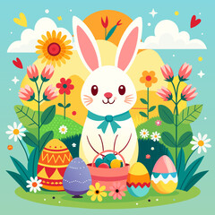 Easter Monday Vector Colored Design 