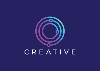 Minimalist and Modern technology logo design vector template. Creative modern Innovative high Circuit technology logo