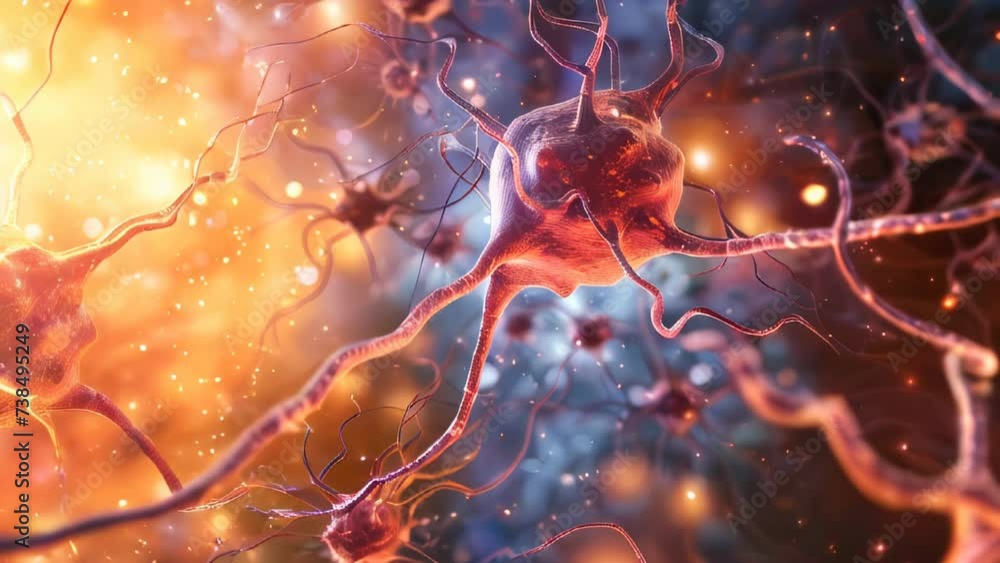 Aufkleber neuron and synapse structure