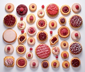 various variants of cookies and flavors