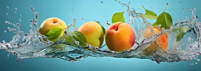 apple fruit with water splash