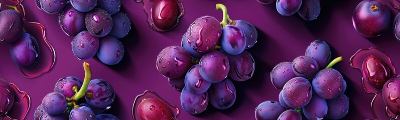 Grape fruit background. Banner