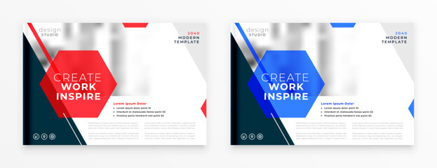 modern business brochure template with professional document