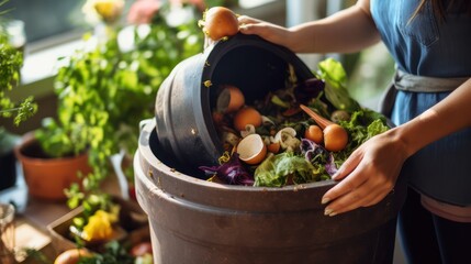 Dispose of organic waste leftover food and kitchen vegetables.	
