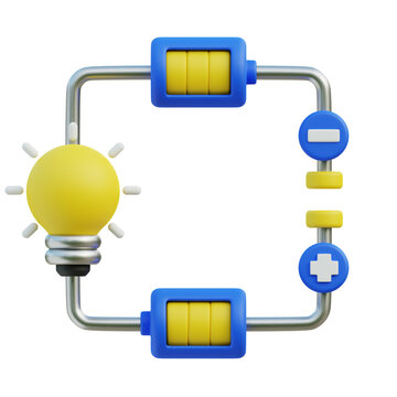electric circuit 3d icon illustration