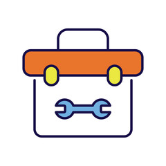 toolbox icon with white background vector stock illustration