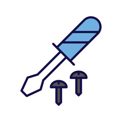 screwdriver icon with white background vector stock illustration