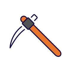 pickaxe icon with white background vector stock illustration