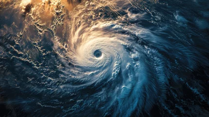 Crédence de cuisine en verre imprimé Florence Hurricane Florence intensifies over the Atlantic, a formidable force in nature's theater, Ai Generated.