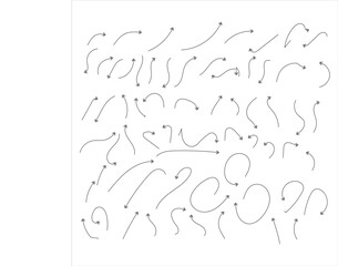 Thin arrows set for business plan, presentation and education. Sign, Symbol, Hand drawn arrow collection. arrow vector