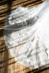 A Wedding dress or bridal gown is the dress worn by the bride during a wedding ceremony.