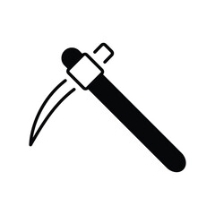 pickaxe icon with white background vector stock illustration