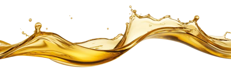 Gordijnen Golden oil splash cut out © Yeti Studio