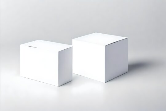 white box isolated on white background