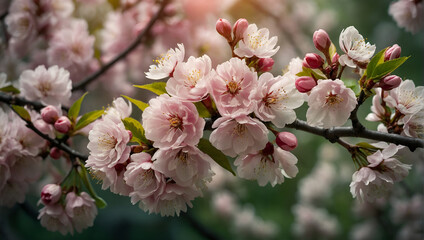 Fototapeta na wymiar Vibrant Spring Day Blossoms: Nature's Palette