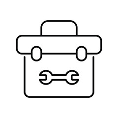 toolbox icon with white background vector stock illustration
