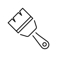 paint brush icon with white background vector stock illustration