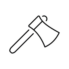 axe icon with white background vector stock illustration