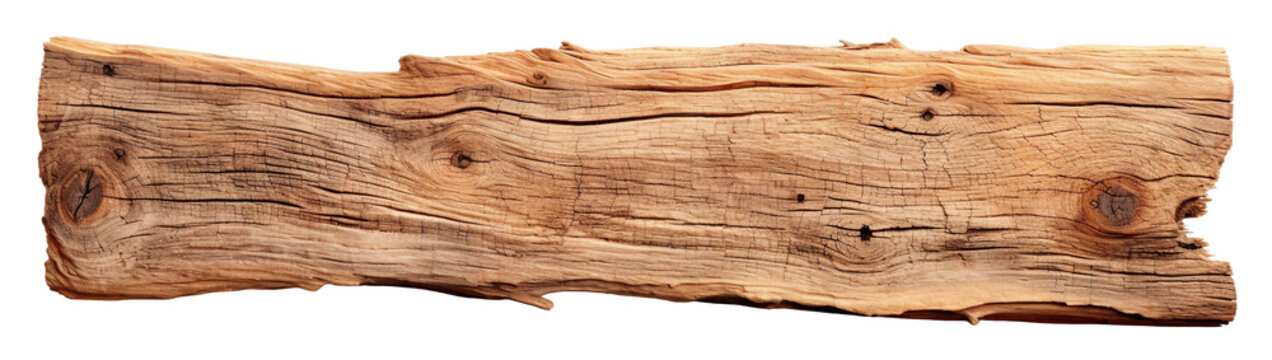 Rough wooden plank cut out