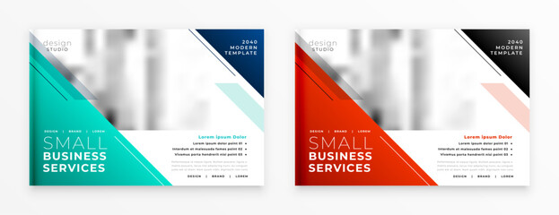 set of professional corporate brochures layout for presentation