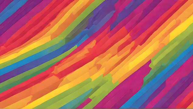 Rainbow Background. Colorful Line Pattern Illustration.