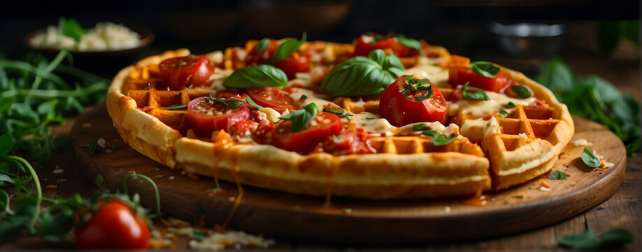 food mash up pizza waffles