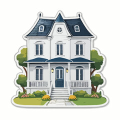 European house style, vector of houses