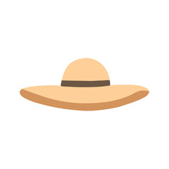 Beach hat cartoon illustration