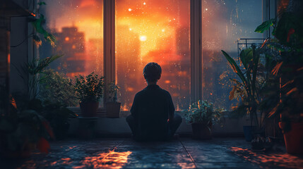 Being alone in a quiet area