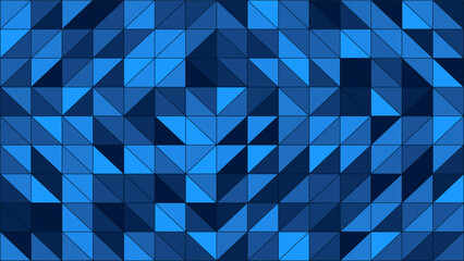 Perfect 90 Degrees Shades of Blue Color Triangle With Dark Lines Wallpaper Background - obrazy, fototapety, plakaty