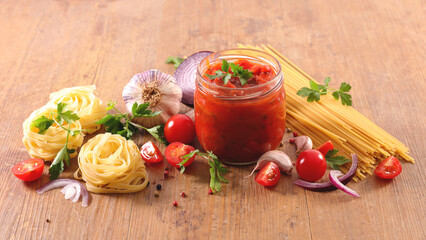 Homemade italian tomato sauce for pasta