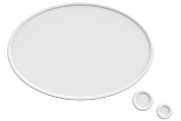 Speech Bubble. Text Box. 3D Illustration.