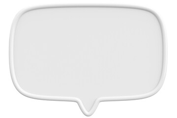 Speech Bubble. Text Box. 3D Illustration.