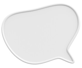 Speech Bubble. Text Box. 3D Illustration.