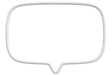 Speech Bubble. Text Box. 3D Illustration.
