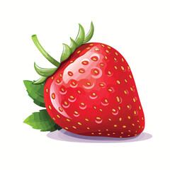Strawberry isolated on white background. Bright