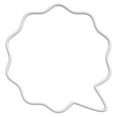 Speech Bubble. Text Box. 3D Illustration.