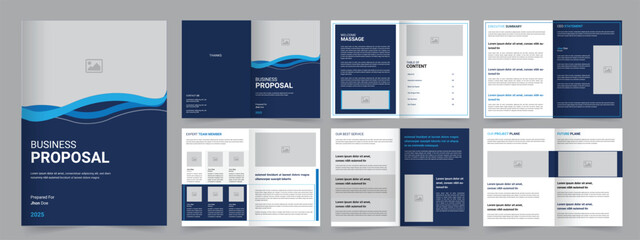 Professional Business Proposal Template Design, Editable Vector format Template - obrazy, fototapety, plakaty