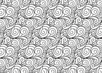 seamless pattern curl line background