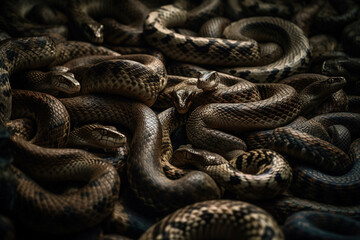 Obraz premium A Lot Of Snakes Scary