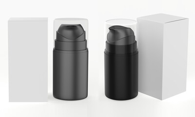Airless Bottle Mockup isolated on white background. 3d illustration