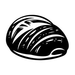 Bread Background Black and White SVG Vector File for Laser Cutting Generative Ai
