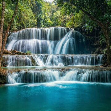 Huai Mae Khamin Waterfall level 7, Khuean Srinagarindra National Park, Kanchanaburi, Thailand © Cornel