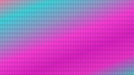 An illustration of a pink and forest green gradient with an argyle fabric texture.